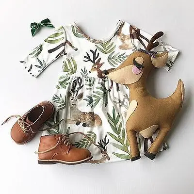 Toddler Kids Baby Girls Dress Spring Summer Deer Princess Dress Pageant Christmas Dresses
Toddler Kids Baby Girls Dress Spring Summer Deer Princess Dress Pageant Christmas Dresses
