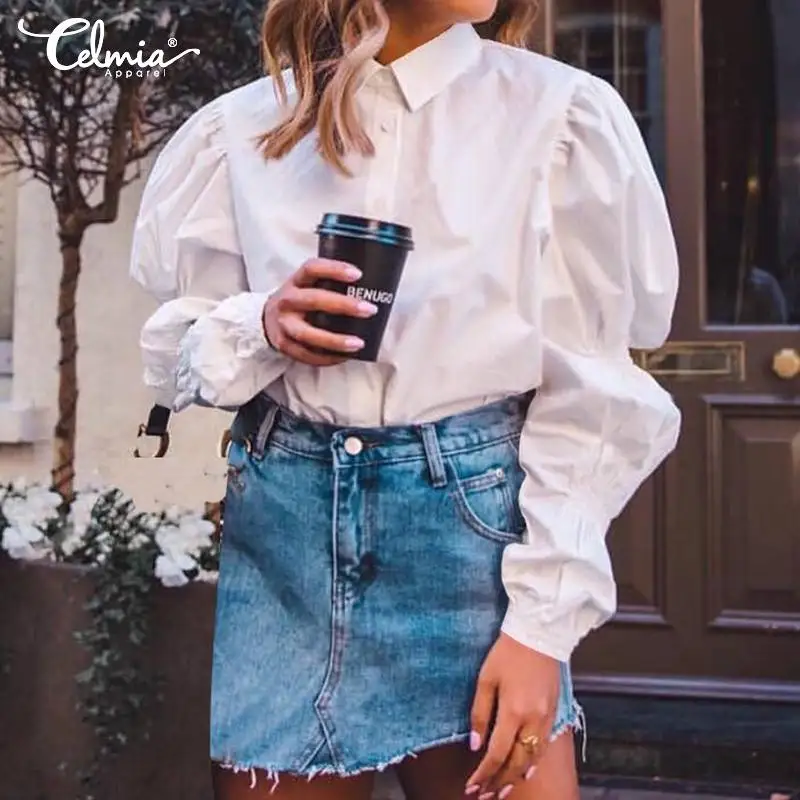 Top Fashion 2019 Celmia Women Blouses Lapel Long Sleeve Casual Solid Fashion Office Work Shirts Plus Size Blusas Femininas S-5XL
Top Fashion 2019 Celmia Women Blouses Lapel Long Sleeve Casual Solid Fashion Office Work Shirts Plus Size Blusas Femininas S-5XL