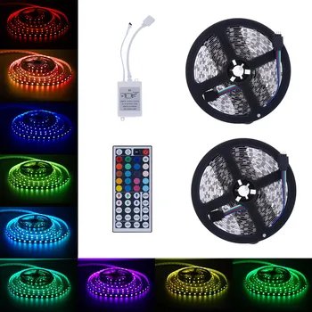 New High Quality Super-brigh Lighting Strings 10M 2x5M 5050 Waterproof SMD RGB 600LEDs LED Light Strip 44 Key IR Remote Lighting
New High Quality Super-brigh Lighting Strings 10M 2x5M 5050 Waterproof SMD RGB 600LEDs LED Light Strip 44 Key IR Remote Lighting