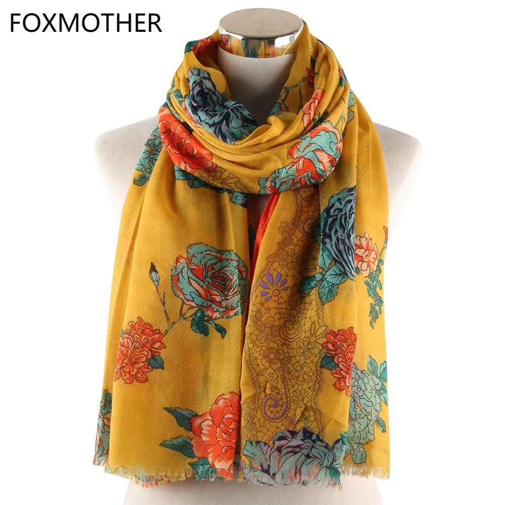 FOXMOTHER New Yellow Russian Floral Scarf Foulard Mujer Hijab Shawl Pashmina Beach Wrap Flower Scarves Ladies Woman
FOXMOTHER New Yellow Russian Floral Scarf Foulard Mujer Hijab Shawl Pashmina Beach Wrap Flower Scarves Ladies Woman