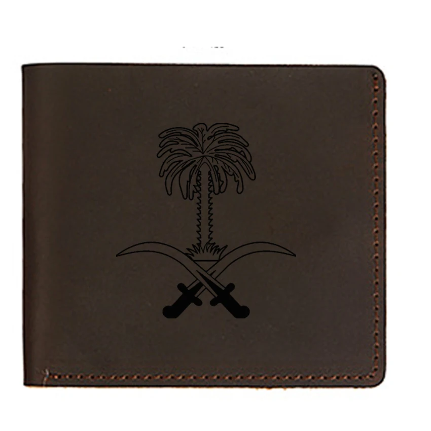 Engraved Picture National emblem of Saudi Arabia Wallets Men Genuine Leather Coin Purses Money Card Holders Short Hasp wallet
Engraved Picture National emblem of Saudi Arabia Wallets Men Genuine Leather Coin Purses Money Card Holders Short Hasp wallet