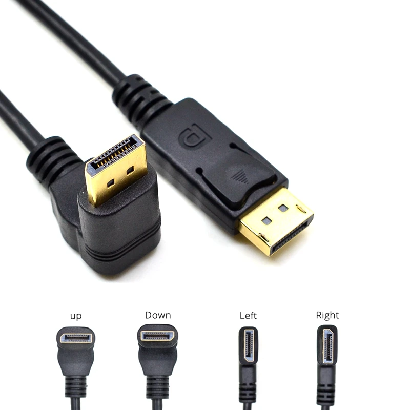 DisplayPort Cable 4K@60Hz, 2K@165Hz, DP++ High Speed Male to Male DP Cable Up & Down & Left & Right Angled for PC,Laptop,TV
DisplayPort Cable 4K@60Hz, 2K@165Hz, DP++ High Speed Male to Male DP Cable Up & Down & Left & Right Angled for PC,Laptop,TV