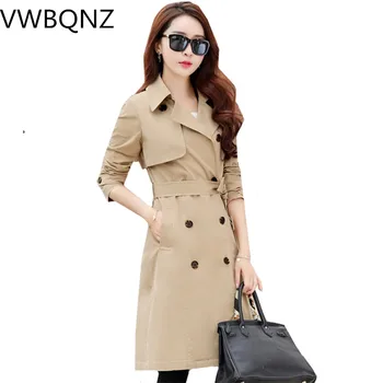 2019 Spring New Slim Windbreaker Gray Khaki Women Long Coat Overcoat Solid color Casual Female Trench Coat Fashion Clothing 3XL
2019 Spring New Slim Windbreaker Gray Khaki Women Long Coat Overcoat Solid color Casual Female Trench Coat Fashion Clothing 3XL