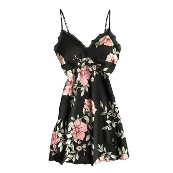 Wholesale Women Flower Print Silk Lace Spaghetti Strap Nightdress Babydoll Sleepwear Dress
Wholesale Women Flower Print Silk Lace Spaghetti Strap Nightdress Babydoll Sleepwear Dress