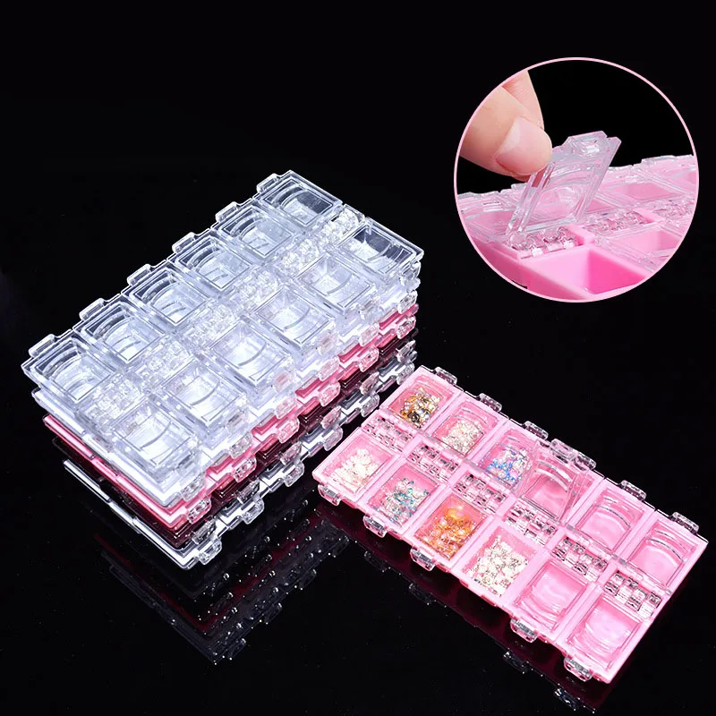 12 Grid Plastic Nail Tool Jewelry Storage Box Rhinestone Organizer Container Case Nails Art Supplies QRD88
12 Grid Plastic Nail Tool Jewelry Storage Box Rhinestone Organizer Container Case Nails Art Supplies QRD88
