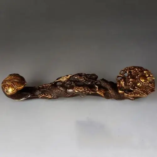 christmas Exquisite Chinese Pure Copper Gilt Gold Old Handwork Dragon Ruyi Scepter halloween
christmas Exquisite Chinese Pure Copper Gilt Gold Old Handwork Dragon Ruyi Scepter halloween