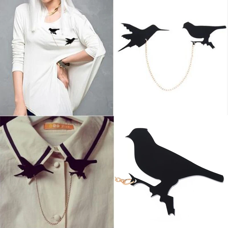 Vintage Double Black Birds Collar Brooches For Women Retro Clothes Scarf Jewelry Accessories Lapel Pins
Vintage Double Black Birds Collar Brooches For Women Retro Clothes Scarf Jewelry Accessories Lapel Pins