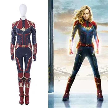 Captain Marvel The Avengers Cosplay Suit Halloween Costume Leather Outfit Custom Made 
Captain Marvel The Avengers Cosplay Suit Halloween Costume Leather Outfit Custom Made