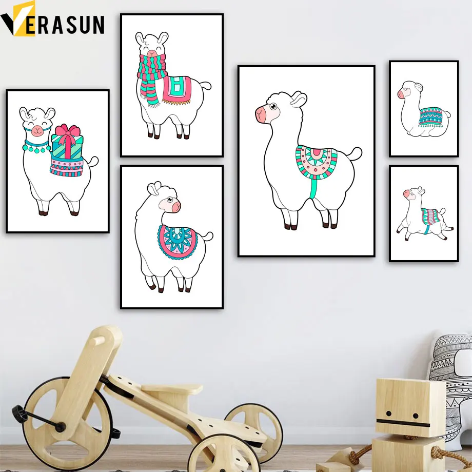 Cartoon Llama Alpaca Animal Nursery Prints Nordic Posters And Prints Wall Art Canvas Painting Wall Pictures Baby Kids Room Decor
Cartoon Llama Alpaca Animal Nursery Prints Nordic Posters And Prints Wall Art Canvas Painting Wall Pictures Baby Kids Room Decor