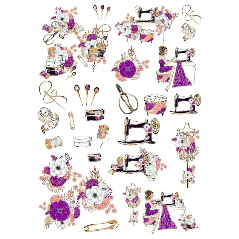 2 PCS Purple Sewing Items DIY Uncut Autocollant Stationery Scrapbooking Planner Sticker Cute Travel Bullet Journal Supplies
2 PCS Purple Sewing Items DIY Uncut Autocollant Stationery Scrapbooking Planner Sticker Cute Travel Bullet Journal Supplies