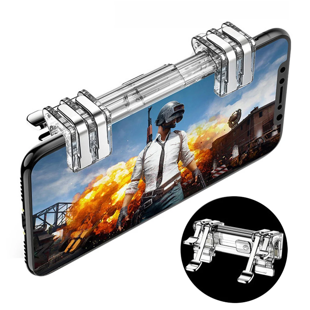 Six fingers Gaming Trigger For Mobile Phone PUBG L1R1 Shooter Controller Game Fire Button Aim Key for PUBG
Six fingers Gaming Trigger For Mobile Phone PUBG L1R1 Shooter Controller Game Fire Button Aim Key for PUBG