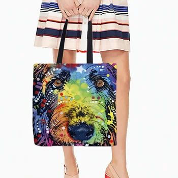 White Canvas Tote Bags Colorful Cute Dogs Portrait Printing Splash Open Pocket Bags With Cute Puppy Two Sides Printed 45*45cm
White Canvas Tote Bags Colorful Cute Dogs Portrait Printing Splash Open Pocket Bags With Cute Puppy Two Sides Printed 45*45cm
