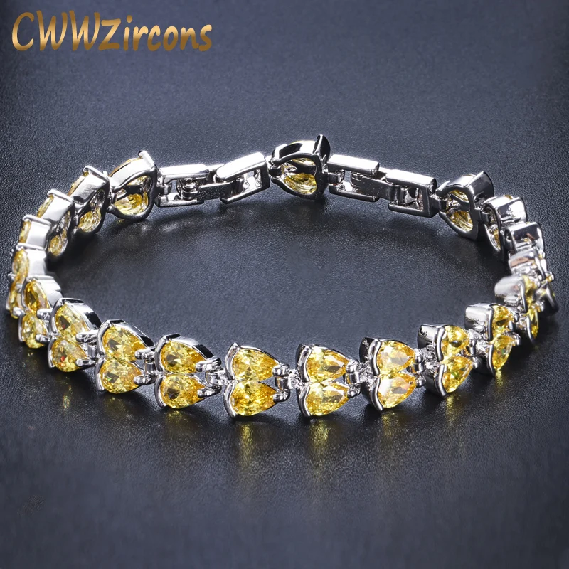 CWWZircons Two lines Silver Color Water Drop Yellow Cubic Zirconia Stones Elegant Female Party Bracelets for Wedding CB107
CWWZircons Two lines Silver Color Water Drop Yellow Cubic Zirconia Stones Elegant Female Party Bracelets for Wedding CB107