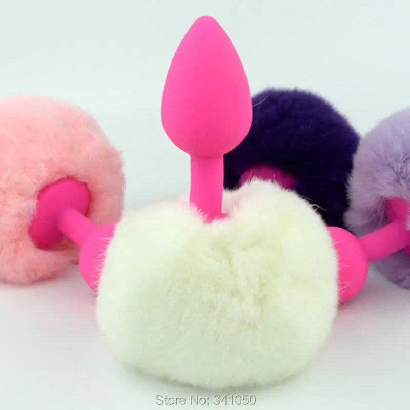 Silicone panties with anal plug tail rabbit tail anal sex toys butt plug,anal toy fox tail four color7