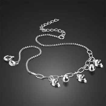 Cute Silver Jewelry Girl 925 Sterling Silver Anklet Summer Accessories Solid Silver Chain Dolphin Pendant Anklet party bijoux
Cute Silver Jewelry Girl 925 Sterling Silver Anklet Summer Accessories Solid Silver Chain Dolphin Pendant Anklet party bijoux