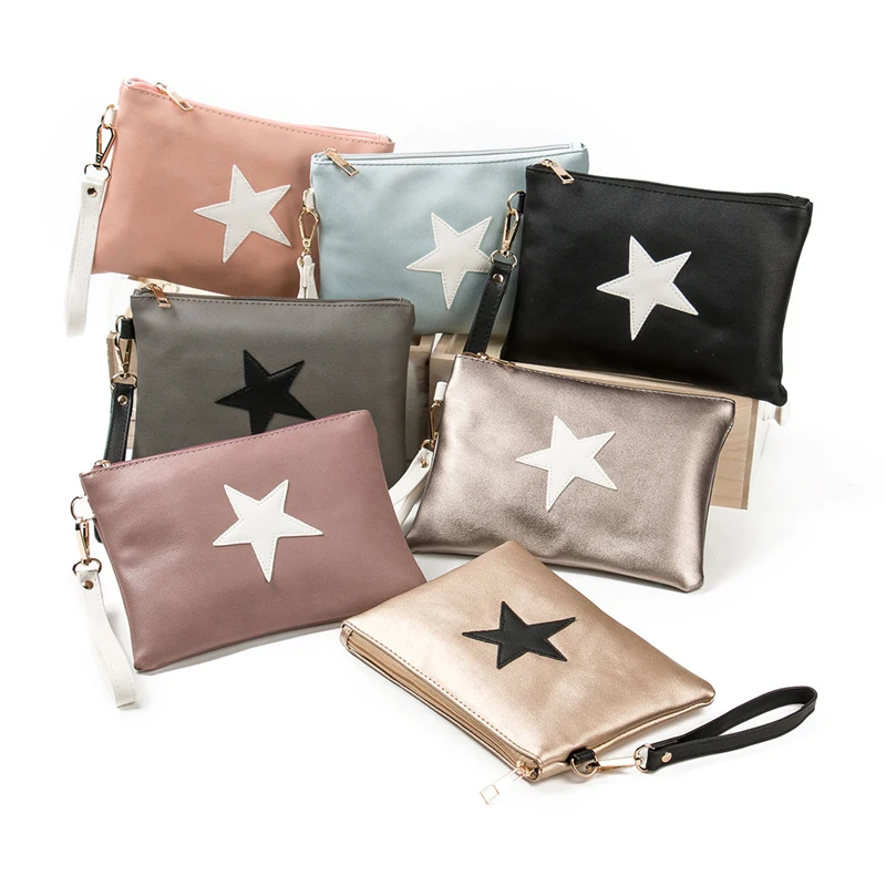 Women Fashion Clutches Bag Star Design Envelope Ladies Evening Party Bag Soft PU Leather Handbags High Quality
Women Fashion Clutches Bag Star Design Envelope Ladies Evening Party Bag Soft PU Leather Handbags High Quality