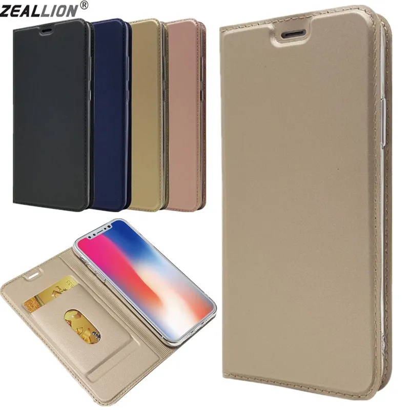 ZEALLION для iPhone 5 5S 6s 7 8 Plus X XS XR Max ультратонкий Магнитный чехол-книжка из