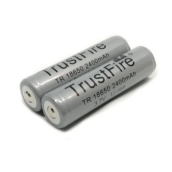 

2pcs/lot TrustFire Protected 18650 3.7V 2400mAh Camera Torch Flashlight Lithium Battery 18650 Rechargeable Batteries with PCB