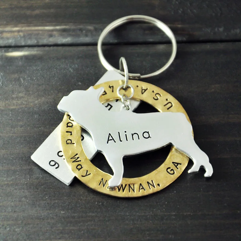 Personalized French Bull Dog Tag, Hand Stamped Pet ID Tag, Customized Name Pet Dog Tag, Pet Jewelry, 3pcs
Personalized French Bull Dog Tag, Hand Stamped Pet ID Tag, Customized Name Pet Dog Tag, Pet Jewelry, 3pcs