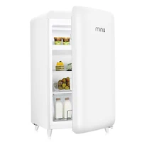 BC - M121RW 121L Mini Retro Refrigerator Freezer Fresh Food Storage Uni-body Fridge Icemaker Z20 image