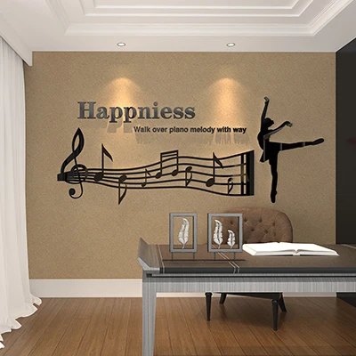 Ballet stave Acrylic wall stickers 3D stereoscopic Notes Wall Stickers Bedroom living room den sofa background decoration
Ballet stave Acrylic wall stickers 3D stereoscopic Notes Wall Stickers Bedroom living room den sofa background decoration