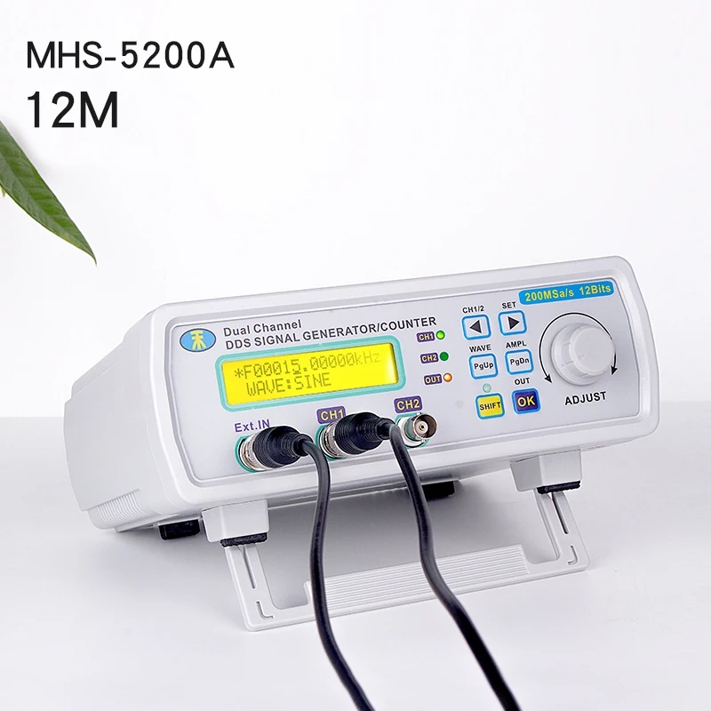 Kuaiqu Digital Dual-channel DDS Function Generator Signal Generator Frequency tester Generator lab use 12bits 12Mhz 200Msa/s
Kuaiqu Digital Dual-channel DDS Function Generator Signal Generator Frequency tester Generator lab use 12bits 12Mhz 200Msa/s