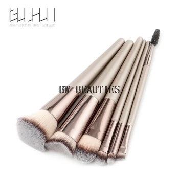 100Sets/Lot GUJHUI 6pcs Kit Cosmetic Brushes Foundation Eyelashes Eyebrow Eye shadow Highlighter Champagne Gold Make Up Brush
100Sets/Lot GUJHUI 6pcs Kit Cosmetic Brushes Foundation Eyelashes Eyebrow Eye shadow Highlighter Champagne Gold Make Up Brush