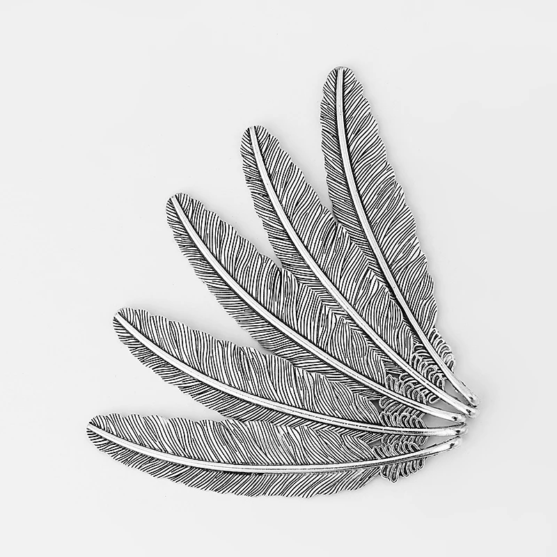 10pcs Antique Silver Long Large Feather Charms Pendant for Necklace Jewelry Making Material 106*22mm
10pcs Antique Silver Long Large Feather Charms Pendant for Necklace Jewelry Making Material 106*22mm