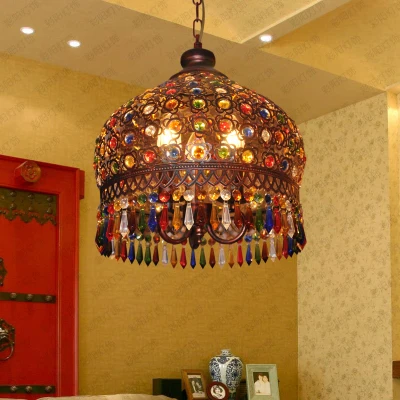 Modern Bohemia Vintage Fashion LED Colorful K9 Crystal Pendant Lamp Bronze Decoration Fixture Lights Luxury Chandeliers Light
Modern Bohemia Vintage Fashion LED Colorful K9 Crystal Pendant Lamp Bronze Decoration Fixture Lights Luxury Chandeliers Light