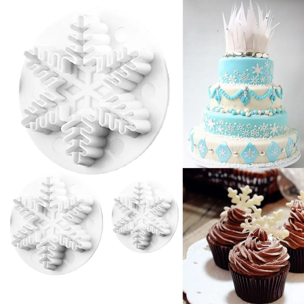 Cutter Mold Tools Christmas Cake Decorating Tools Wedding Party Snowflake Fondant Cake Decorating Plunger 3Pcs/Set Sugar craft
Cutter Mold Tools Christmas Cake Decorating Tools Wedding Party Snowflake Fondant Cake Decorating Plunger 3Pcs/Set Sugar craft