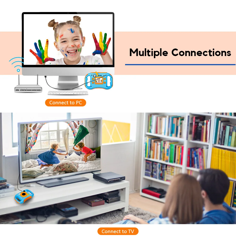 Amkov CD-EW 1.77 inch WiFi 5MP Mini Kids Digital Camera