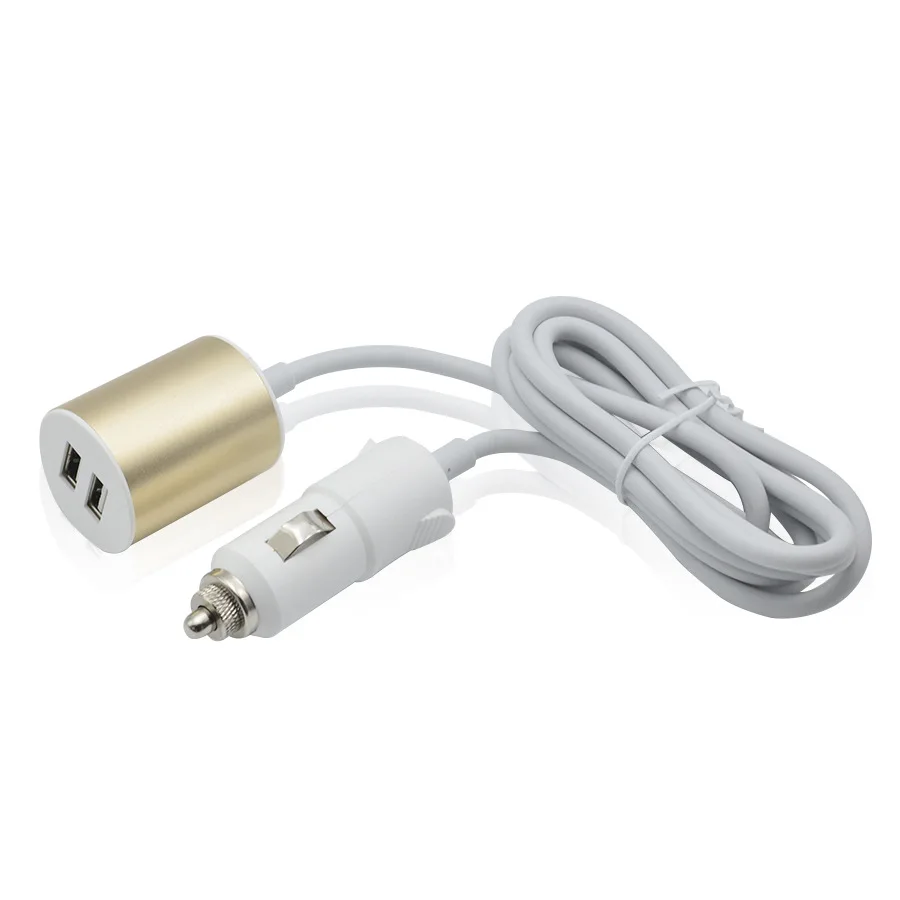 3.1A Car Charger Dual-core dual USB interface Cigarette Lighter With 1.5m Cable to charge mobile Cell Phones Tablet PC
3.1A Car Charger Dual-core dual USB interface Cigarette Lighter With 1.5m Cable to charge mobile Cell Phones Tablet PC