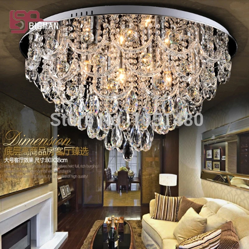 New luxury lustre modern led ceiling lights for living room crystal lamp Dia600mm
New luxury lustre modern led ceiling lights for living room crystal lamp Dia600mm