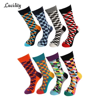 3Pairs/lot=6pieces Casual Men Socks New Autumn And Winter Plaid Colorful Retro Male Socks Business Party Dress Cotton Socks Man
3Pairs/lot=6pieces Casual Men Socks New Autumn And Winter Plaid Colorful Retro Male Socks Business Party Dress Cotton Socks Man