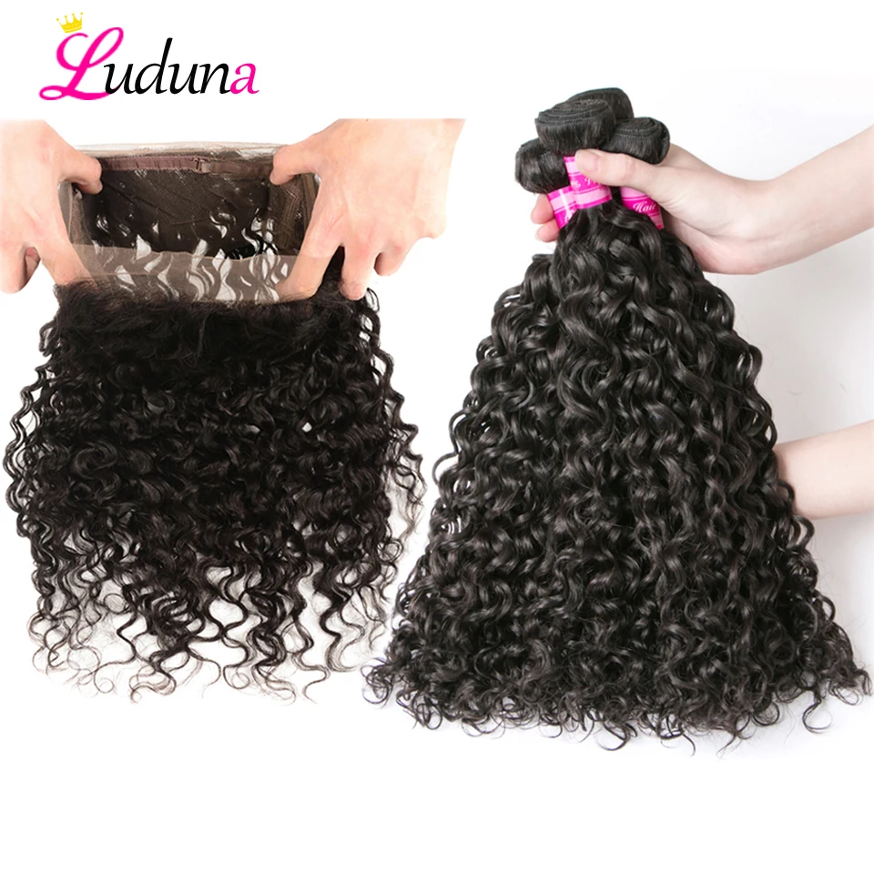 360 Lace Frontal With Bundle Brazilian Water Wave Hair Weave 4 Bundles With Frontal Closure Luduna Remy Human Hair Bundles Deals
360 Lace Frontal With Bundle Brazilian Water Wave Hair Weave 4 Bundles With Frontal Closure Luduna Remy Human Hair Bundles Deals