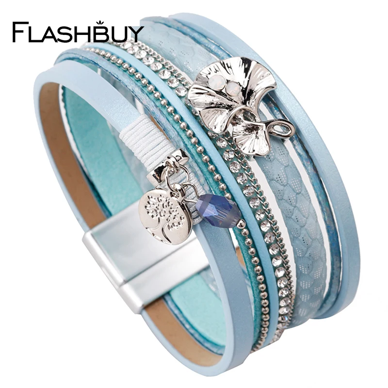 Light Brown Blue Rhinestone Leather Beads Crystal Bangles Bracelets For Women Love Bangle Jewelry Bracelets Decoration
Light Brown Blue Rhinestone Leather Beads Crystal Bangles Bracelets For Women Love Bangle Jewelry Bracelets Decoration