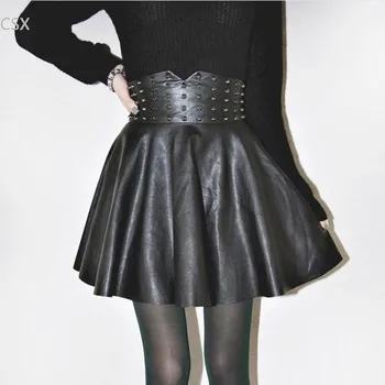 autumn winter Fashion Women Skirts PU faux leather skirts High Waist Pleated Skirt female short mini skirt saias femininas 61
autumn winter Fashion Women Skirts PU faux leather skirts High Waist Pleated Skirt female short mini skirt saias femininas 61