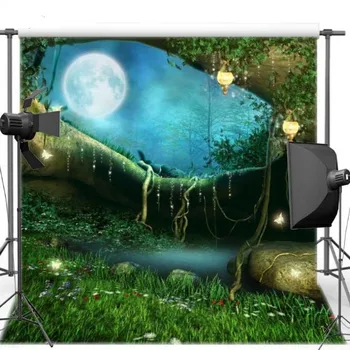 Night Sky Green Cartoon Enchanted Forest Light Scene backdrop Vinyl cloth High quality Computer print wall Backgrounds
Night Sky Green Cartoon Enchanted Forest Light Scene backdrop Vinyl cloth High quality Computer print wall Backgrounds