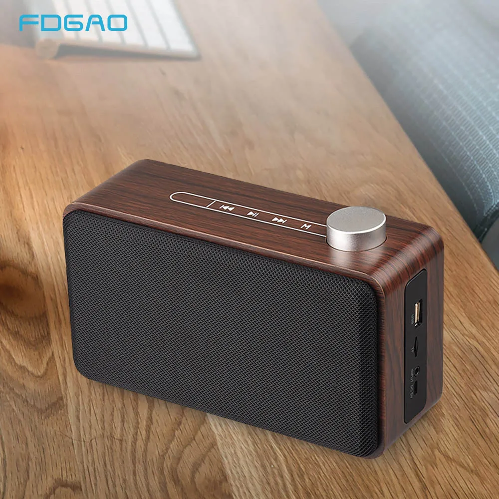 FDGAO Wireless Bluetooth Speaker Wood Portable HiFi Sound 3D Stereo Music Subwoofer Computer Speakers Support TF Card U Disk
FDGAO Wireless Bluetooth Speaker Wood Portable HiFi Sound 3D Stereo Music Subwoofer Computer Speakers Support TF Card U Disk