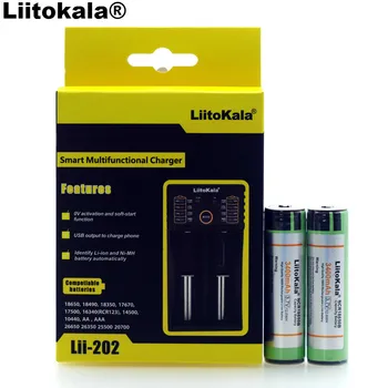 Liitokala Lii-202 1.2V 3.2V 3.7V 26650 Charger+2PCS Original NCR18650B 3400mAh 18650 Rechargeable Battery+PCB For Panasonic 
Liitokala Lii-202 1.2V 3.2V 3.7V 26650 Charger+2PCS Original NCR18650B 3400mAh 18650 Rechargeable Battery+PCB For Panasonic