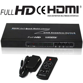 4x1 HDMI Quad Screen Multi-Viewer & Seamless Switcher 4 Ports Four-Way Image Splitter HDCP 1.2 Support 1080p for PS4 PC DVD
4x1 HDMI Quad Screen Multi-Viewer & Seamless Switcher 4 Ports Four-Way Image Splitter HDCP 1.2 Support 1080p for PS4 PC DVD