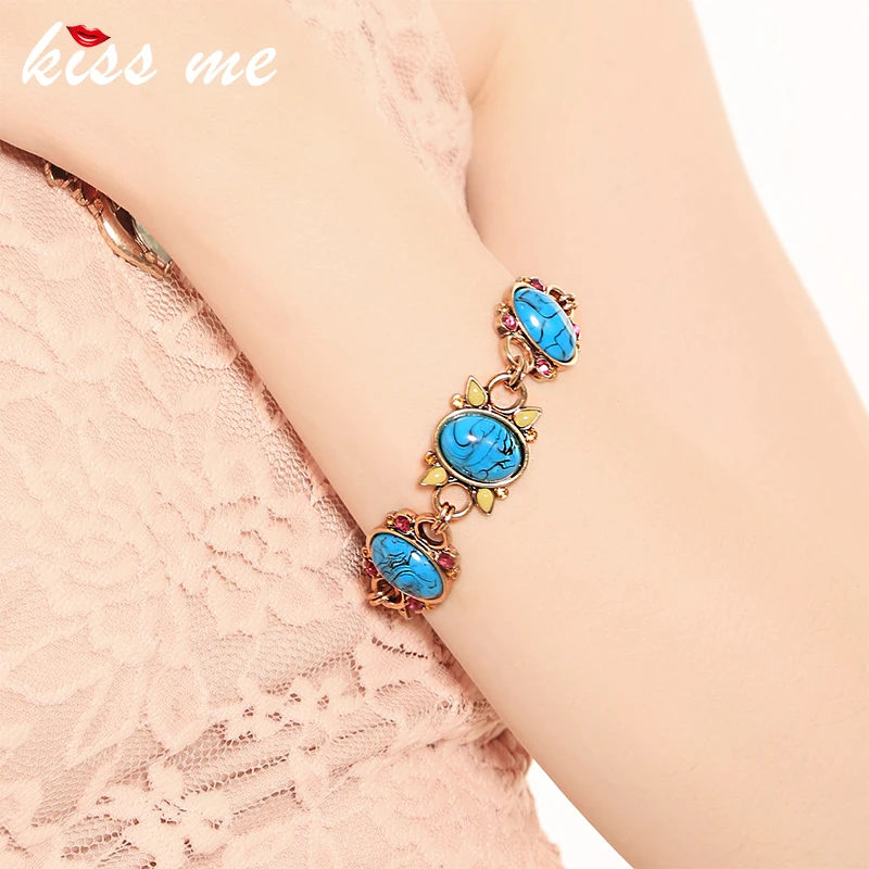 KISS ME Blue Resin Oval Charm Bracelet Female Brand Designer Rhinestone Alloy Vintage Bracelets for Women Jewelry
KISS ME Blue Resin Oval Charm Bracelet Female Brand Designer Rhinestone Alloy Vintage Bracelets for Women Jewelry