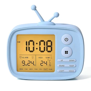 Creative USB Rechargeable TV Set Alarm Clock Digital Clocks LED Time Temperature Date Week Display Alarm Clock Snooze Function
Creative USB Rechargeable TV Set Alarm Clock Digital Clocks LED Time Temperature Date Week Display Alarm Clock Snooze Function