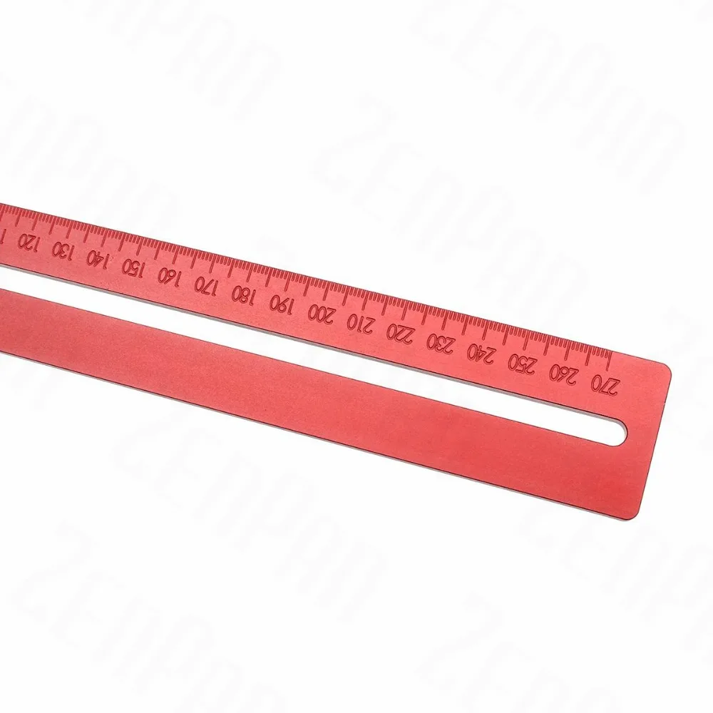 U/R Aluminum Measuring Ruler String Stroke Straight Line Drawing Woodworking Tool Woodworking Tool Flat with Hardened Pirotype 270mm Color : Red 