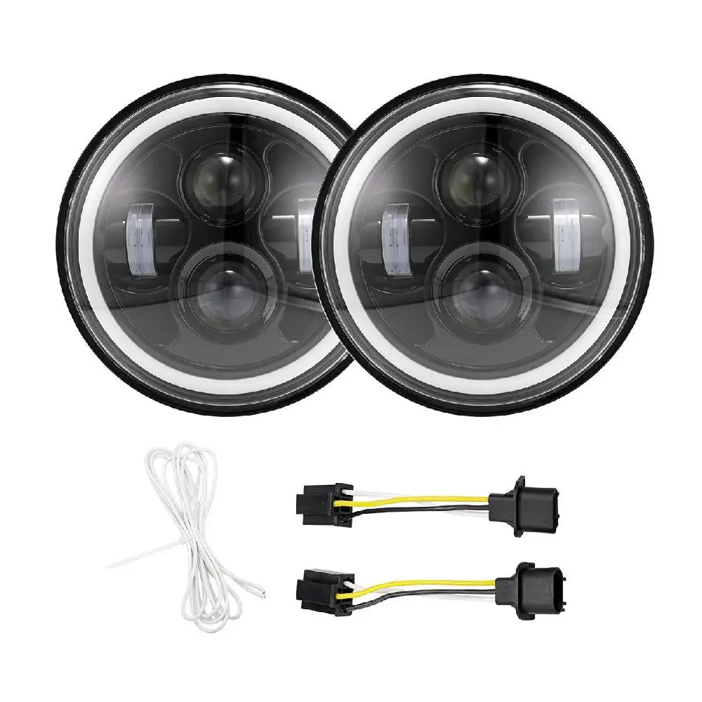 Partol 2Pcs 7inch Round LED Headlight With White Halo Angel Eye IP67 6000K For Jeep Wrangler TJ LJ JK For Land Rover Defender
Partol 2Pcs 7inch Round LED Headlight With White Halo Angel Eye IP67 6000K For Jeep Wrangler TJ LJ JK For Land Rover Defender