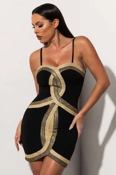 Summer Fashion Sexy V Neck Backless Black Bandage Dress 2019 Knitted Elegant Designer Party Dress
Summer Fashion Sexy V Neck Backless Black Bandage Dress 2019 Knitted Elegant Designer Party Dress
