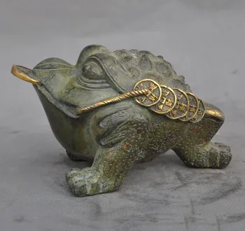 wedding decoration Old Chinese Fengshui Bronze gilt wealth money Golden Toad Spittor Animal Statue
wedding decoration Old Chinese Fengshui Bronze gilt wealth money Golden Toad Spittor Animal Statue