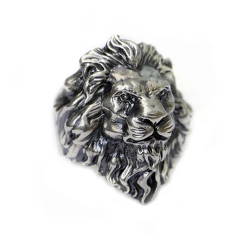

USA Located Huge King of Lion Ring 925 Sterling Silver Mens Biker Punk Ring TA128 4PX