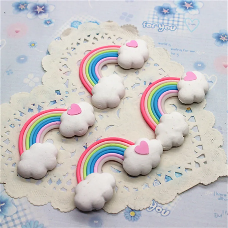 10pcs Kawaii Clay Flatback New Heart Cloud Rainbow Model Cabochon DIY Decorative Craft Scrapbooking Accessories,32*58mm
10pcs Kawaii Clay Flatback New Heart Cloud Rainbow Model Cabochon DIY Decorative Craft Scrapbooking Accessories,32*58mm