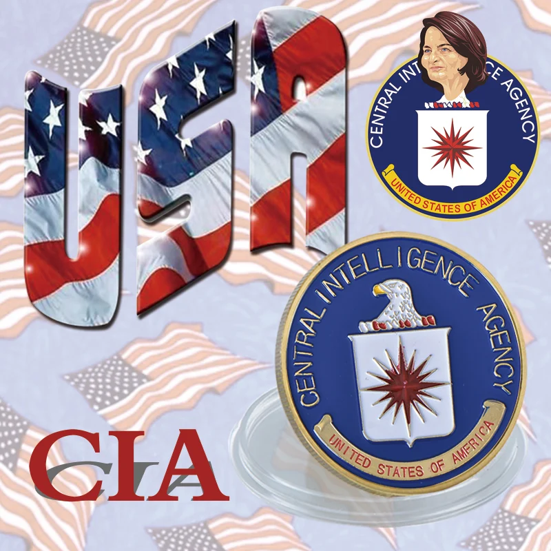 High Quality US Central Intelligence Agency Coin Wholesale Pure Gold Plated Coin CIA Challenge Coin 40*3mm Military Metal Coin
High Quality US Central Intelligence Agency Coin Wholesale Pure Gold Plated Coin CIA Challenge Coin 40*3mm Military Metal Coin